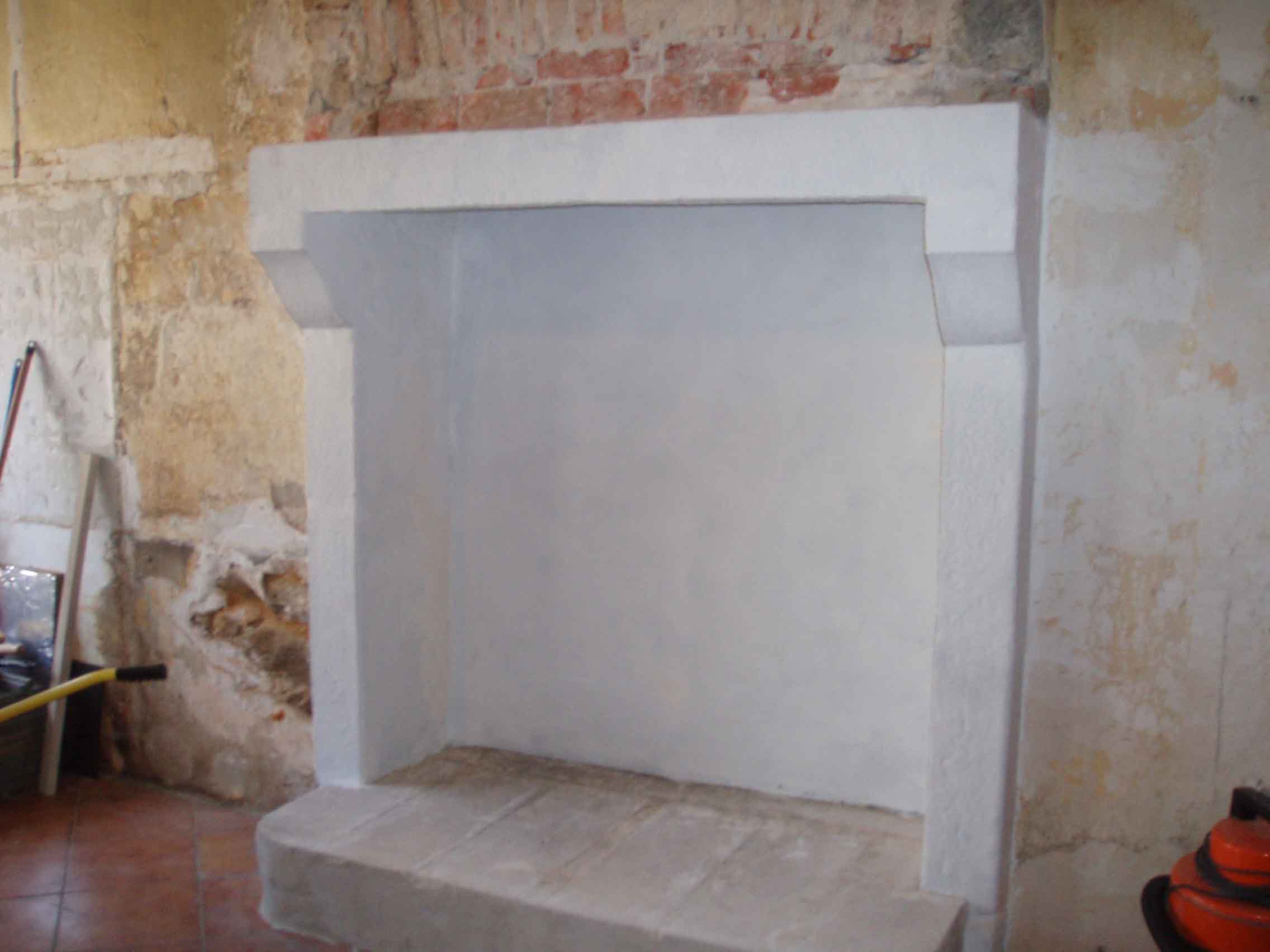 Image of Fireplace with sealer coat